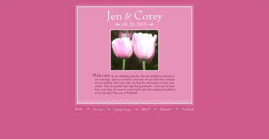 Daphne - Raspberry Wedding Website Design