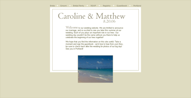 Loft - Sand Wedding Website Design